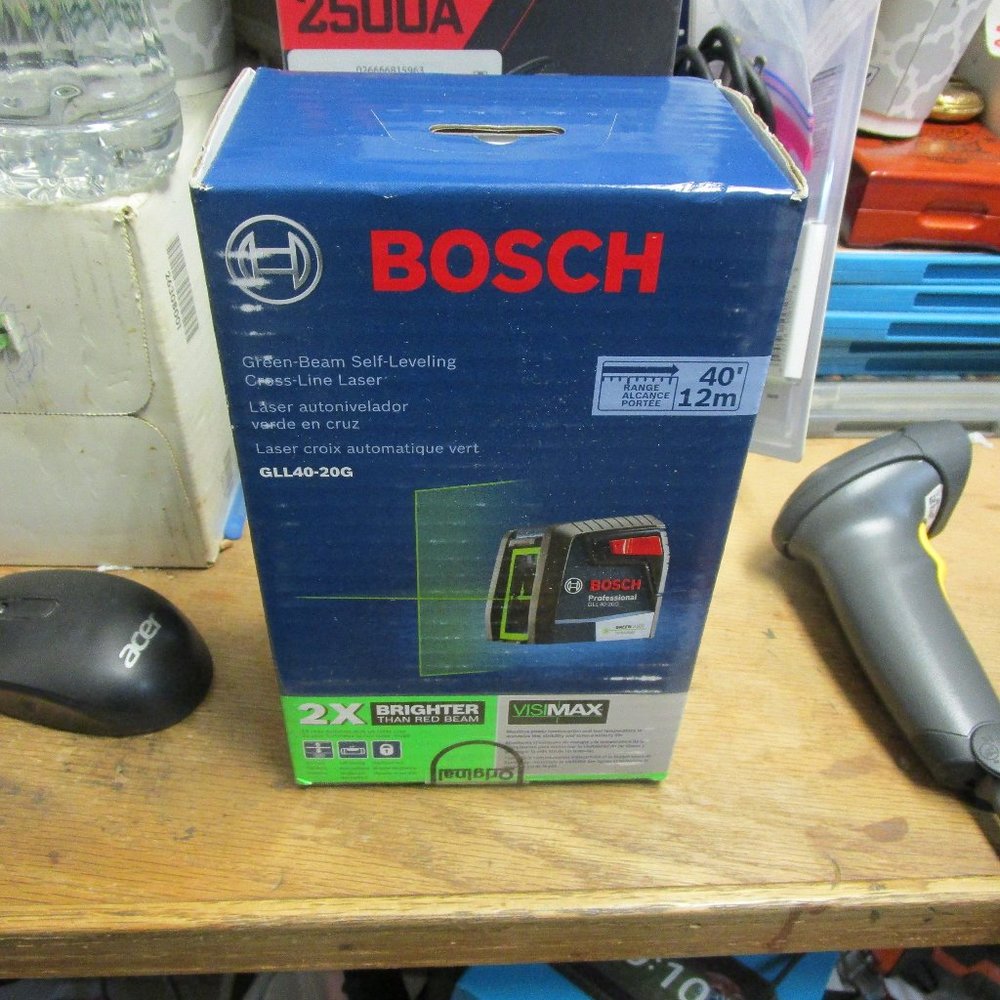 COPY - BOSCH GLL40-20G Green Beam Self-Leveling Cross-Line Laser